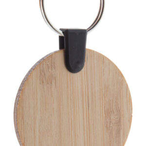 bamboo keyring, round
