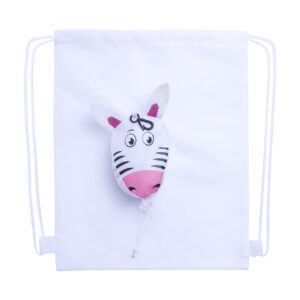 drawstring bag, zebra